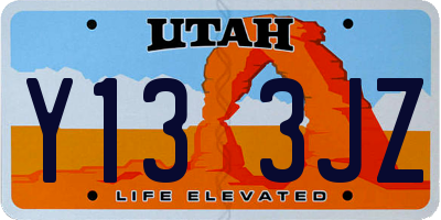 UT license plate Y133JZ