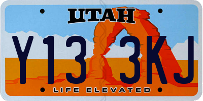 UT license plate Y133KJ