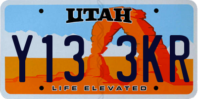 UT license plate Y133KR