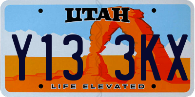 UT license plate Y133KX