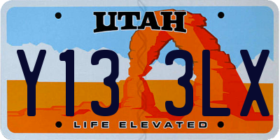 UT license plate Y133LX