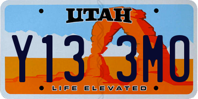 UT license plate Y133MO
