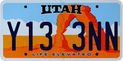 UT license plate Y133NN