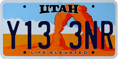 UT license plate Y133NR