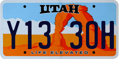 UT license plate Y133OH