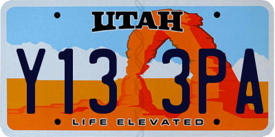 UT license plate Y133PA