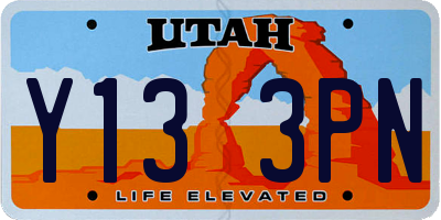 UT license plate Y133PN