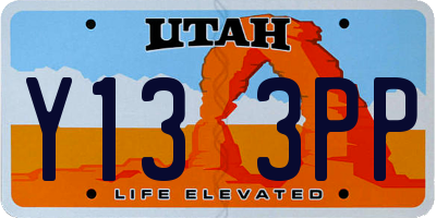 UT license plate Y133PP