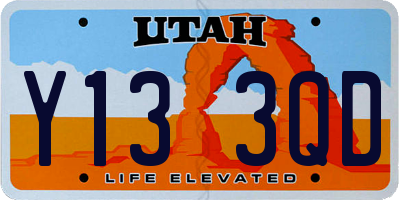 UT license plate Y133QD