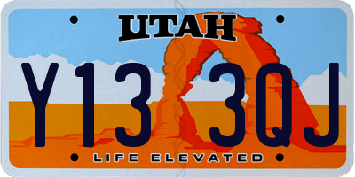 UT license plate Y133QJ