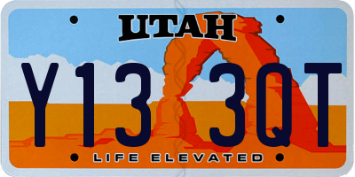 UT license plate Y133QT