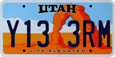 UT license plate Y133RM