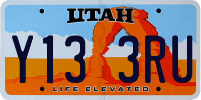 UT license plate Y133RU