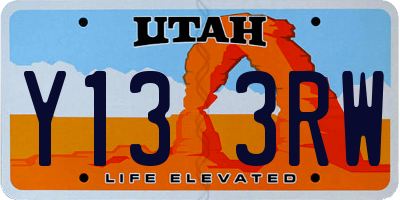 UT license plate Y133RW