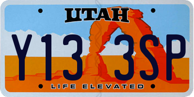 UT license plate Y133SP