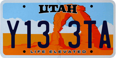 UT license plate Y133TA