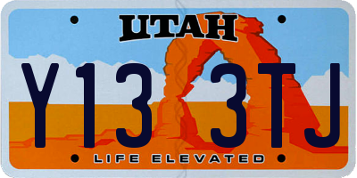 UT license plate Y133TJ