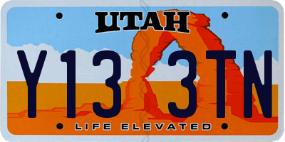 UT license plate Y133TN