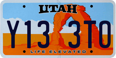 UT license plate Y133TO