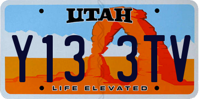 UT license plate Y133TV