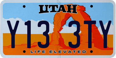 UT license plate Y133TY