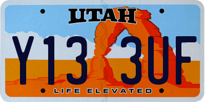 UT license plate Y133UF