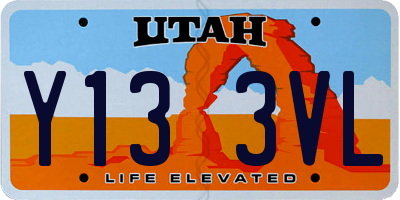 UT license plate Y133VL