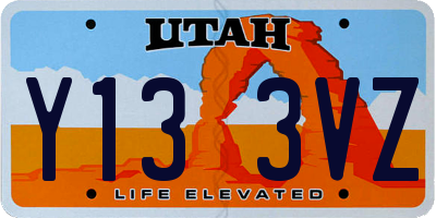 UT license plate Y133VZ