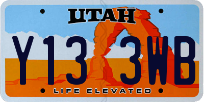 UT license plate Y133WB