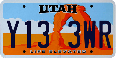 UT license plate Y133WR