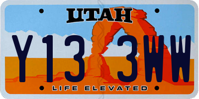 UT license plate Y133WW