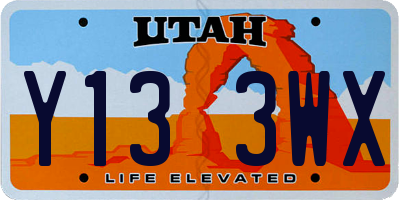 UT license plate Y133WX