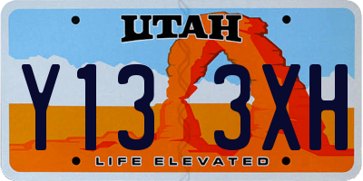 UT license plate Y133XH