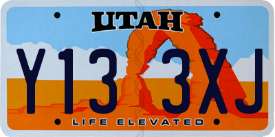 UT license plate Y133XJ