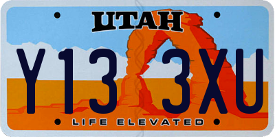 UT license plate Y133XU