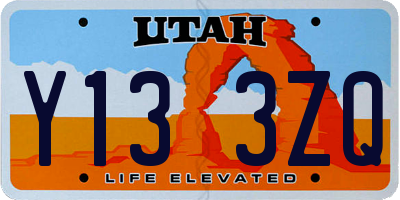 UT license plate Y133ZQ