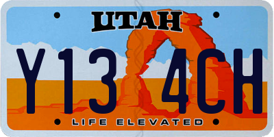 UT license plate Y134CH