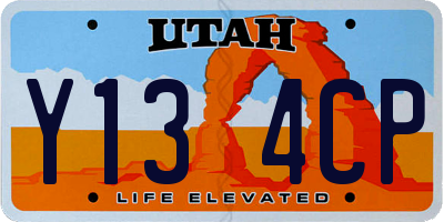 UT license plate Y134CP