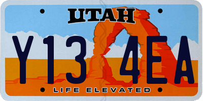 UT license plate Y134EA
