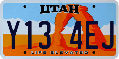 UT license plate Y134EJ