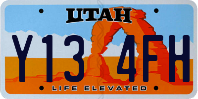 UT license plate Y134FH