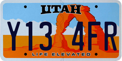 UT license plate Y134FR