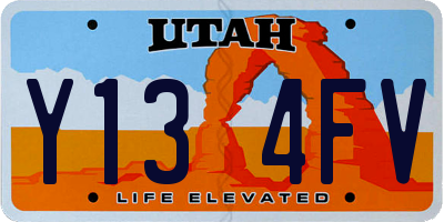 UT license plate Y134FV