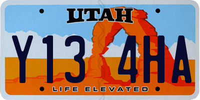 UT license plate Y134HA