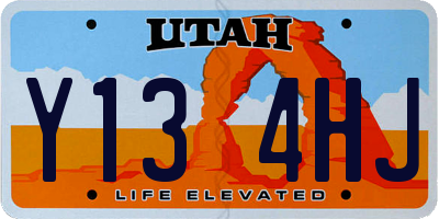 UT license plate Y134HJ