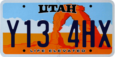 UT license plate Y134HX