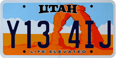 UT license plate Y134IJ
