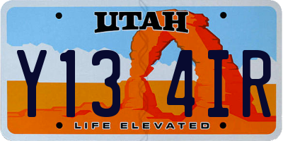 UT license plate Y134IR