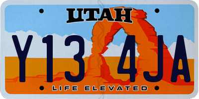 UT license plate Y134JA