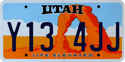 UT license plate Y134JJ